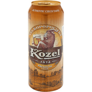 Пиво "Велкопоповицкий Козел" Премиум, в жестяной банке, 0.5 л