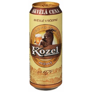 Пиво "Велкопоповицкий Козел" Светлое, в жестяной банке, 0.5 л