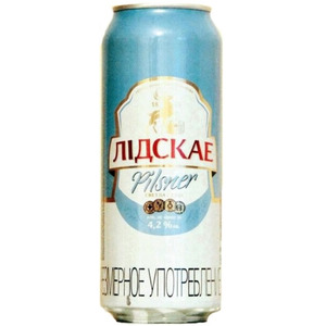 Пиво "Лидское" Пилснер, в жестяной банке, 0.45 л