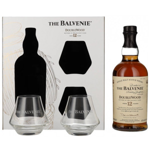 Виски "Balvenie" Doublewood 12 Years Old, gift box with 2 glasses