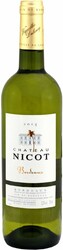Вино Chateau Nicot Blanc, Bordeaux AOC, 2014