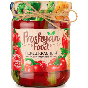 Перец Красный маринованный PROSHYAN FOOD 500г