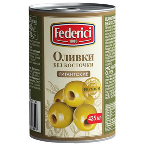 Оливки Federici Гигантские без косточки, 400г