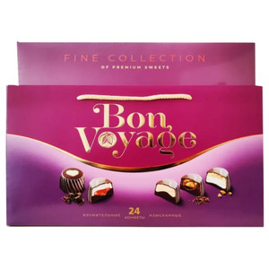 Шоколад Bon Voyage Ассорти фиолетовая коробка 370 г