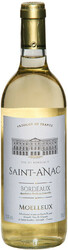 Вино "Saint-Anac" Moelleux, Bordeaux AOC, 2016