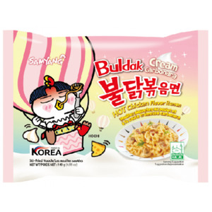 Лапша Samyang Buldak со вкусом острой курицы и крем карбонара 120 гр