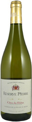 Вино "Reserve de Pierre", Cotes du Rhone AOP Blanc, 2018