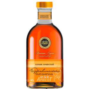 Коньяк "Поздравительный Абрикос" 5-летний, 0.5 л