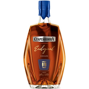 Коньяк "Старейшина" Трэвел Трехлетний, фляга, 0.5 л