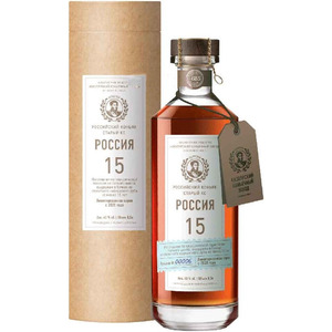 Коньяк "Россия" КС 15-летний с мюзле, в тубе, 0.5 л