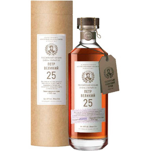 Коньяк ККЗ, "Петр Великий" ОС 25-летний, в тубе, 0.5 л