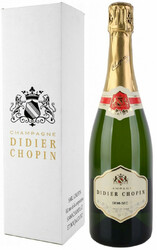 Шампанское Didier Chopin, Demi-Sec, Champagne AOC, gift box