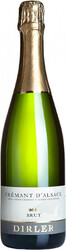 Игристое вино Dirler-Cade, Cremant d'Alsace AOC Brut, 2014