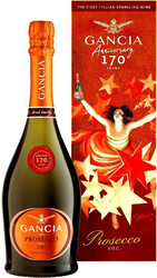 Игристое вино Gancia, Prosecco Dry DOC, gift box