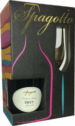 Игристое вино "Spagotto" Brut, gift set with glass