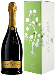 Игристое вино La Montina, Franciacorta DOCG Brut, gift box