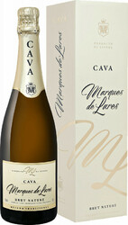 Игристое вино "Marques de Lares" Brut Nature, Cava DO, gift box