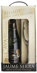 Игристое вино Jaume Serra, Brut Nature Reserva Vintage, Cava DO, gift box with glass