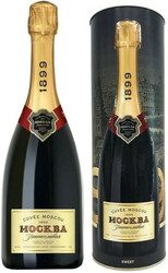 Игристое вино "Москва Златоглавая" Белое сладкое, в тубе