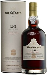 Портвейн Graham's 20 Year Old Tawny Port, gift tube