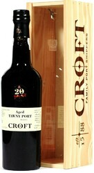 Портвейн Croft, Tawny Port 20 Years Old, wooden box