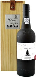 Портвейн Sandeman, Tawny Porto 30 Years Old, Douro DOP, wooden box