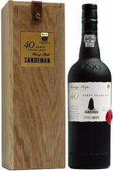 Портвейн Sandeman, Tawny Porto 40 Years Old, Douro DOP, wooden box