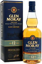 Виски Glen Moray 12 years, gift box, 0.7 л