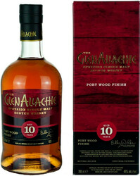 Виски "GlenAllachie" 10 Years Old Port Wood Finish, gift box, 0.7 л