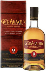 Виски "GlenAllachie" 8 Years Old Koval Rye Quarter Cask Wood Finish, gift box, 0.7 л