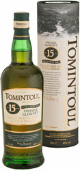 Виски "Tomintoul" 15 Years Old with a Peaty Tang, gift tube, 0.7 л