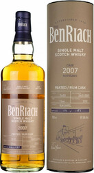 Виски Benriach, "Cask Bottling" Peated Rum Cask 11 Years (cask #7610), 2007, in tube, 0.7 л