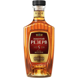 Коньяк "Золотой Резерв" 5-летний, 0.5 л