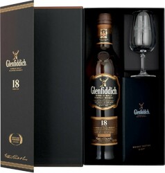 Виски Glenfiddich 18 Years Old, gift set with glass and whisky notebook, 0.75 л
