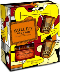 Виски "Bulleit" Bourbon, gift box with 2 glasses, 0.7 л