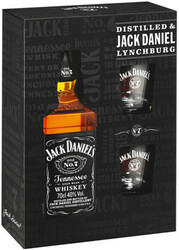 Виски "Jack Daniel's", in box with 2 glasses, 0.7 л