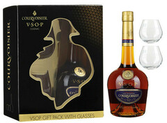 Коньяк Courvoisier VSOP, gift box with 2 glasses, 0.7 л