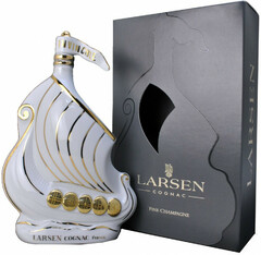 Коньяк "Larsen" Viking Ship, White, gift box, 0.7 л