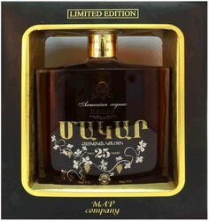 Коньяк "Макар" 25-летний, в подарочной коробке, 0.7 л