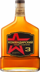 Коньяк "Командирский" 3-летний, фляга, 0.5 л