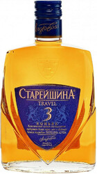 Коньяк "Старейшина" Трэвел Трехлетний, фляга, 250 мл
