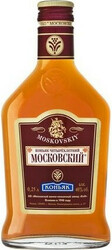 Коньяк "Московский" Четырехлетний, фляга, 250 мл