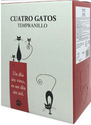 Вино Navarro Lopez, "Cuatro Gatos" Tempranillo Seco, bag-in-box, 3 л