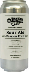 Пиво "Salden's" Sour Ale with Passion Fruit pulp, in can, 0.5 л