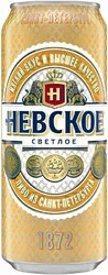 Пиво Балтика, "Невское" Светлое, в банке, 0.5 л