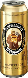 Пиво "Franziskaner" Hefe-Weisse, in can, 0.5 л