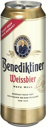Пиво "Benediktiner" Weissbier, in can, 0.5 л