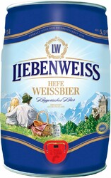 Пиво "Liebenweiss" Hefe-Weissbier, mini keg, 5 л