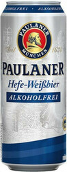 Пиво Paulaner, Hefe-Weissbier Non-Alcoholic, in can, 0.5 л