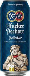 Пиво Hacker-Pschorr, Kellerbier, in can, 0.5 л